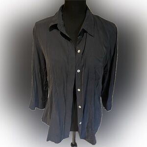 Classic Black Women's Button-Up Shirt